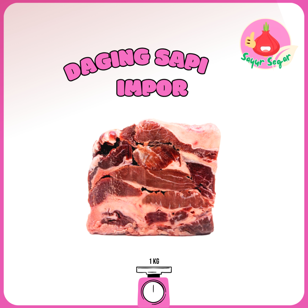 

Sayur Segar - Daging sapi Impor Frozen 1 kg / Beef