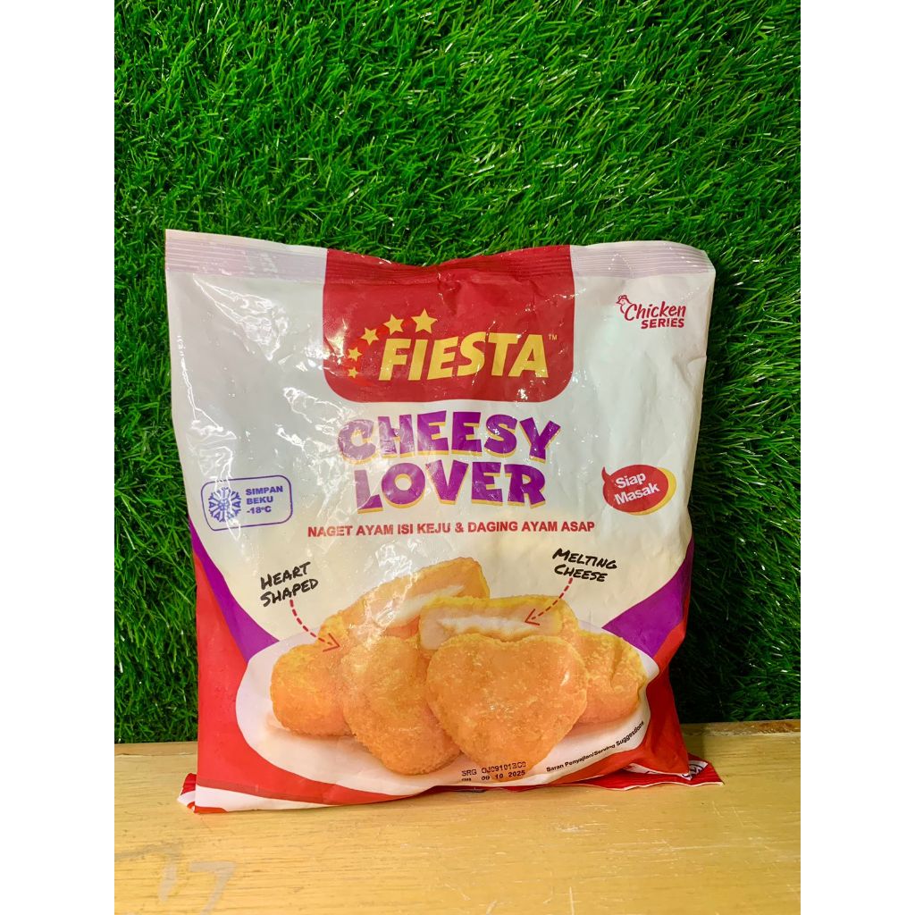 

Fiesta Cheesy Lover 400gr/Nugget Ayam Isi Keju dan Daging Ayam Asap