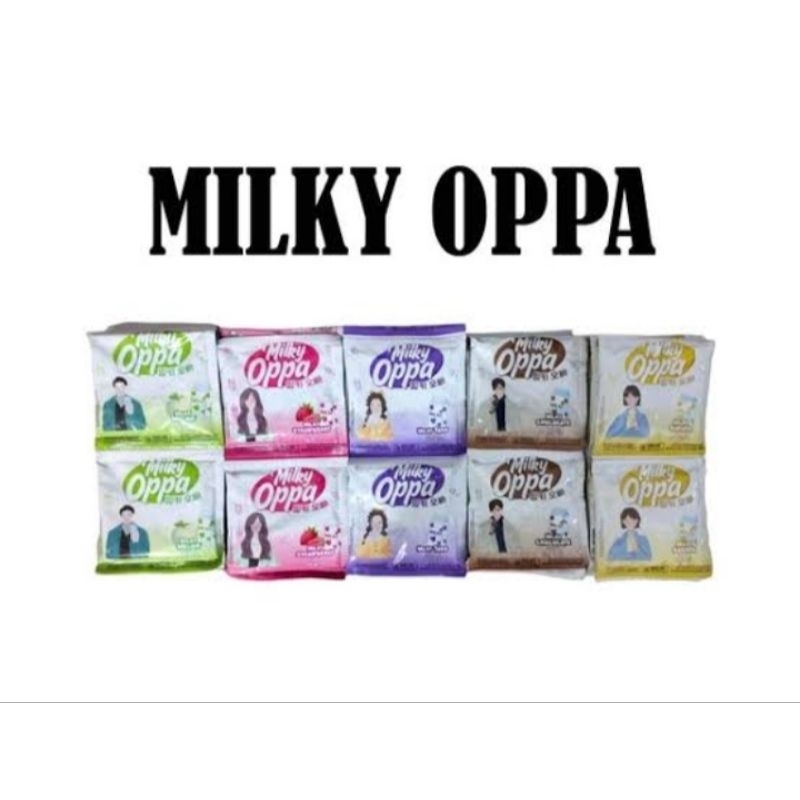 

Milky Oppa Minuman Serbuk 1 renceng isi 10pcs