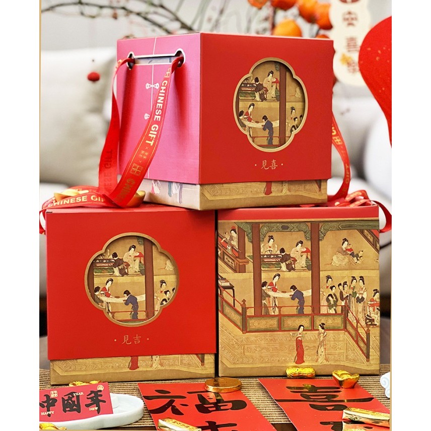 

NEW 2025 (HI 004) JIAN JI JIAN XI -- KOTAK HAMPERS MIYOSHI MIHI IMLEK / BOX CNY SINCIA / TENTENG BOX CHINESE NEW YEAR