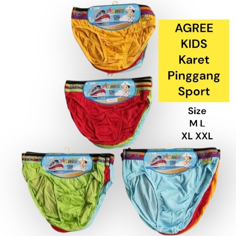 AGREE KIDS Celana Dalam Anak Laki-Laki Agree Kids AG 101 Karet boker/Karet Sport