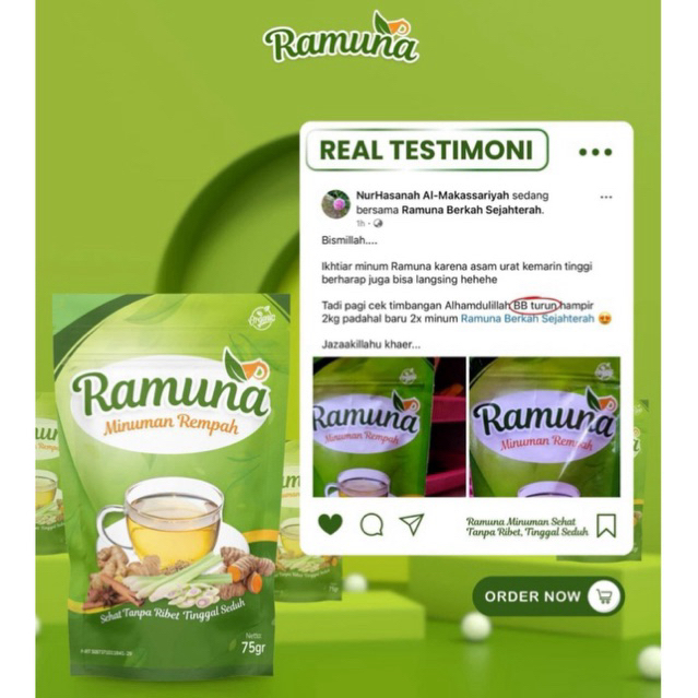 

RAMUNA Minuman Rempah 100% original