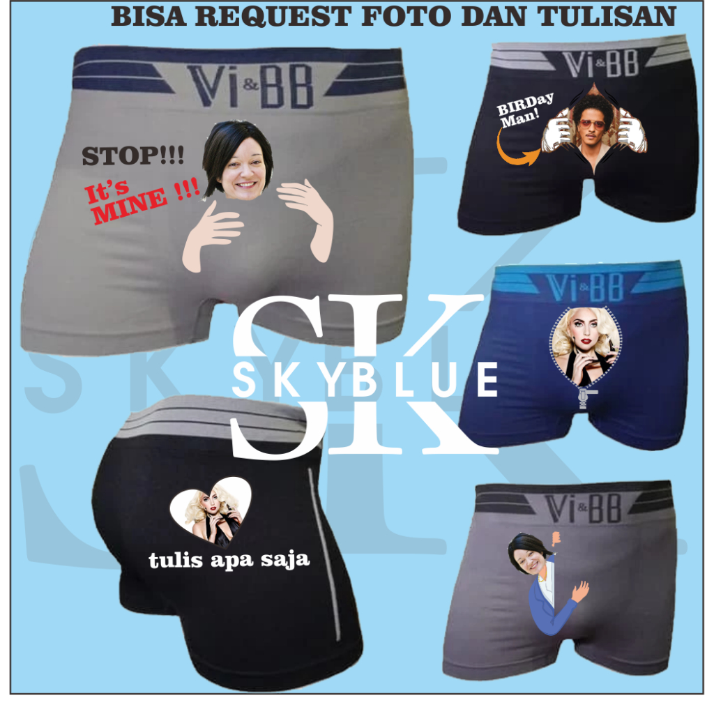 BOXER CUSTOM ANTI SELINGKUH | CELANA DALAM UNIK SEHARI JADI / boxer laki pria / kado unik ultah suam