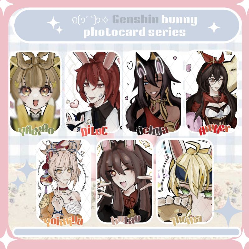 genshin bunny photocard [pyro]