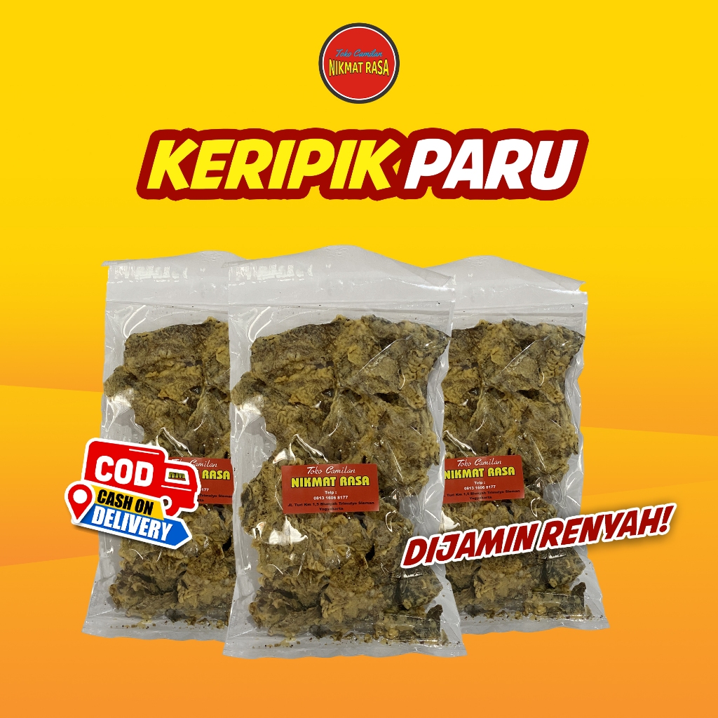 

Keripik Paru/ Keripik Paru Sapi 2 ons Snack Kiloan Gurih Enak Murah