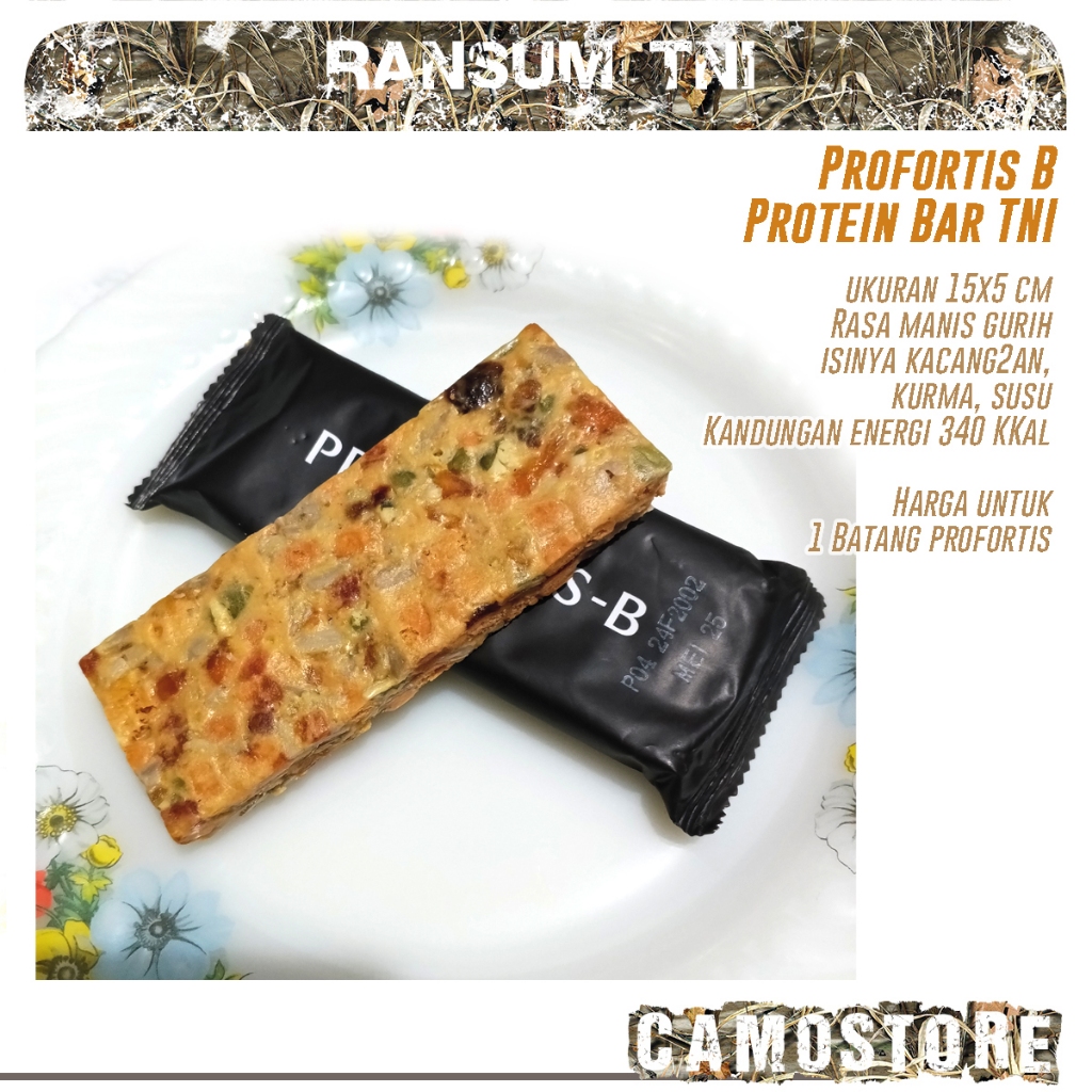 

Ransum Tentara Protein Bar Profortis B eprokal Oatbar Makanan MRE survival Camping Hiking