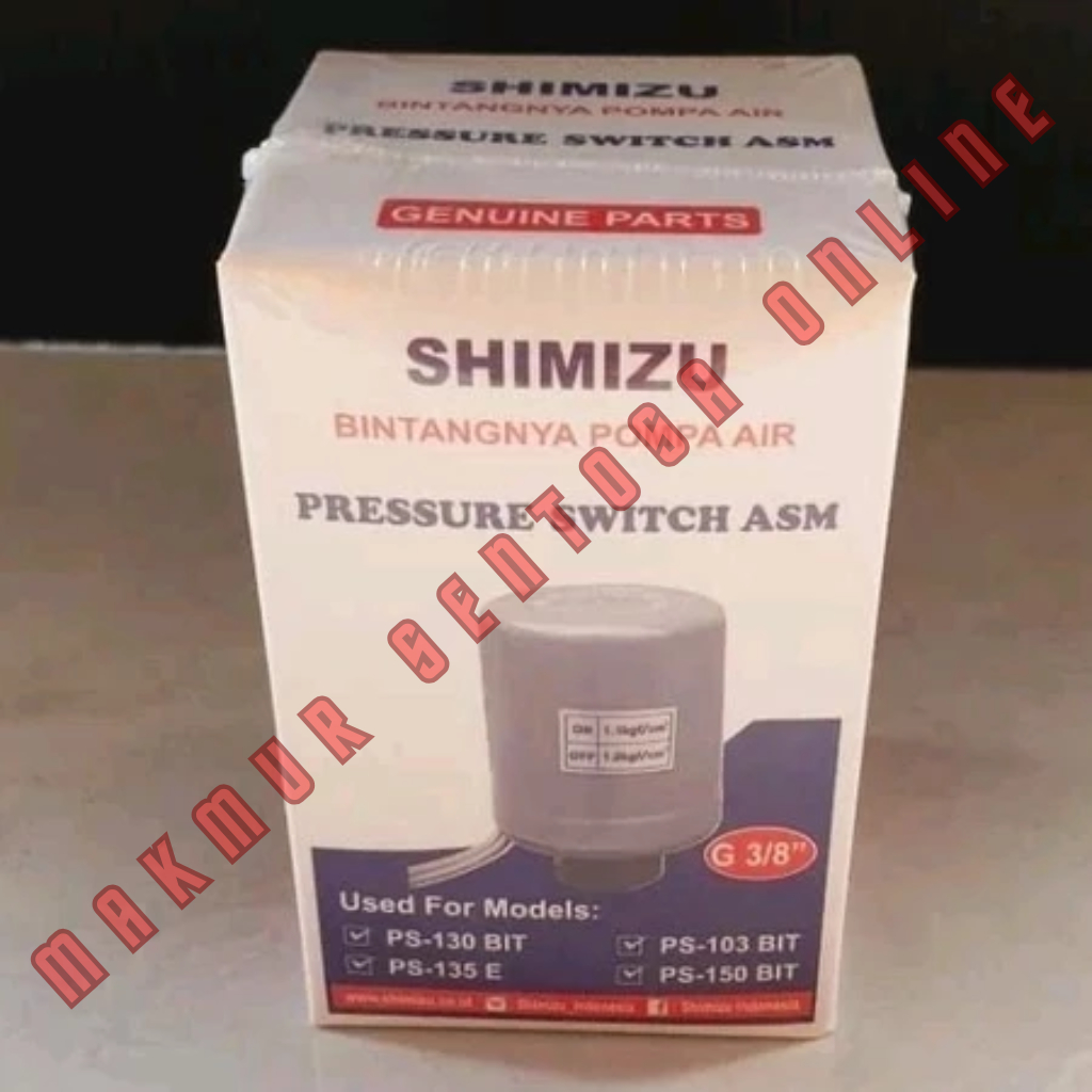 Otomatis Pompa Air Shimizu 3/8" ORIGINAL lubang drat besar  pressure switch ps130/135/103/150