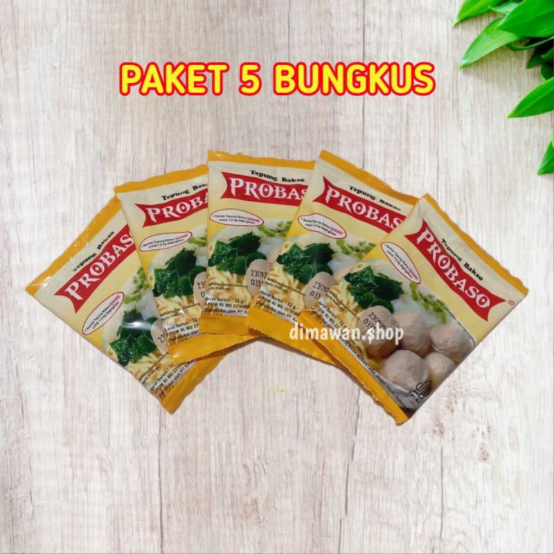 

PROBASO tepung pengenyal bakso 32 gram ( 5pcs )