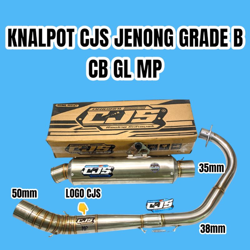 KNALPOT CB ICIKIWIR CJS RACING EXHAUST BULAT JENONG GRADE B CB GL MEGAPRO LEHER BENDING SAMBUNG 35 3