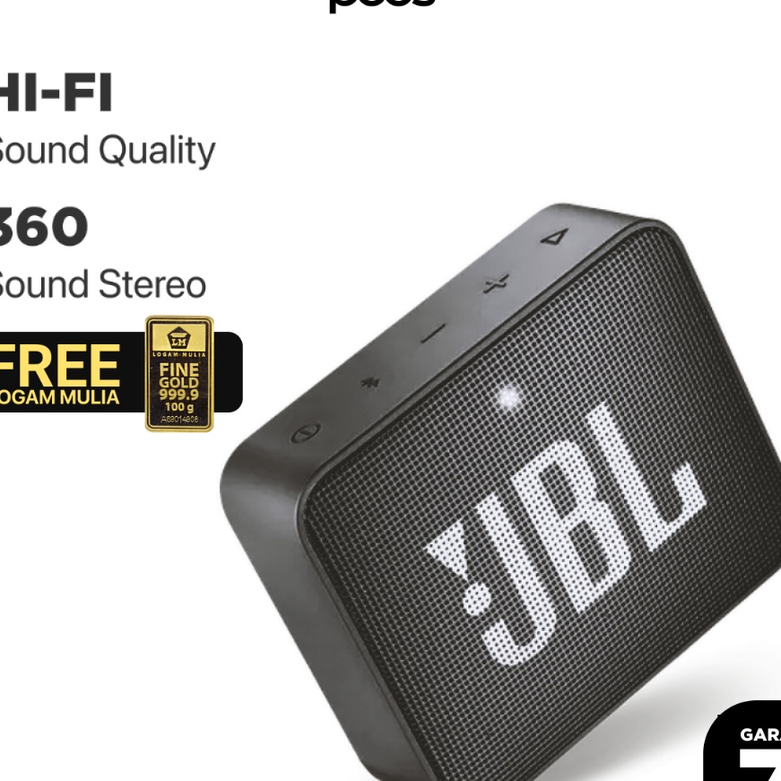 Terbaik ThePods Speaker Go 2 Wireless Bluetooth Speaker Extra Bass Audio Speakers  By PodsIndonesia