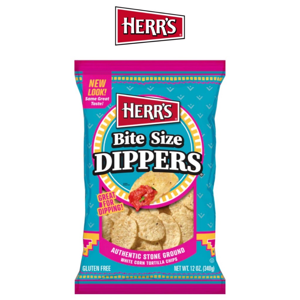 

Herr's dippers tortilla chips 12oz Herrs Original Snack