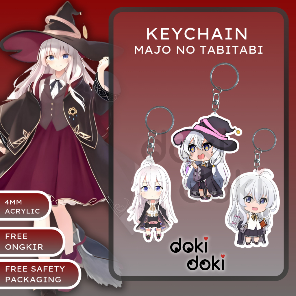 GANTUNGAN KUNCI KEYCHAIN ANIME ELAINA MAJO NO TABITABI