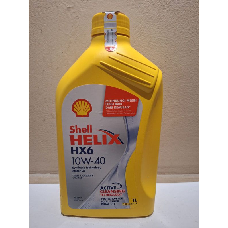 Oli SHELL HELIX HX6 10W-40 1liter 1000ml Oli mobil