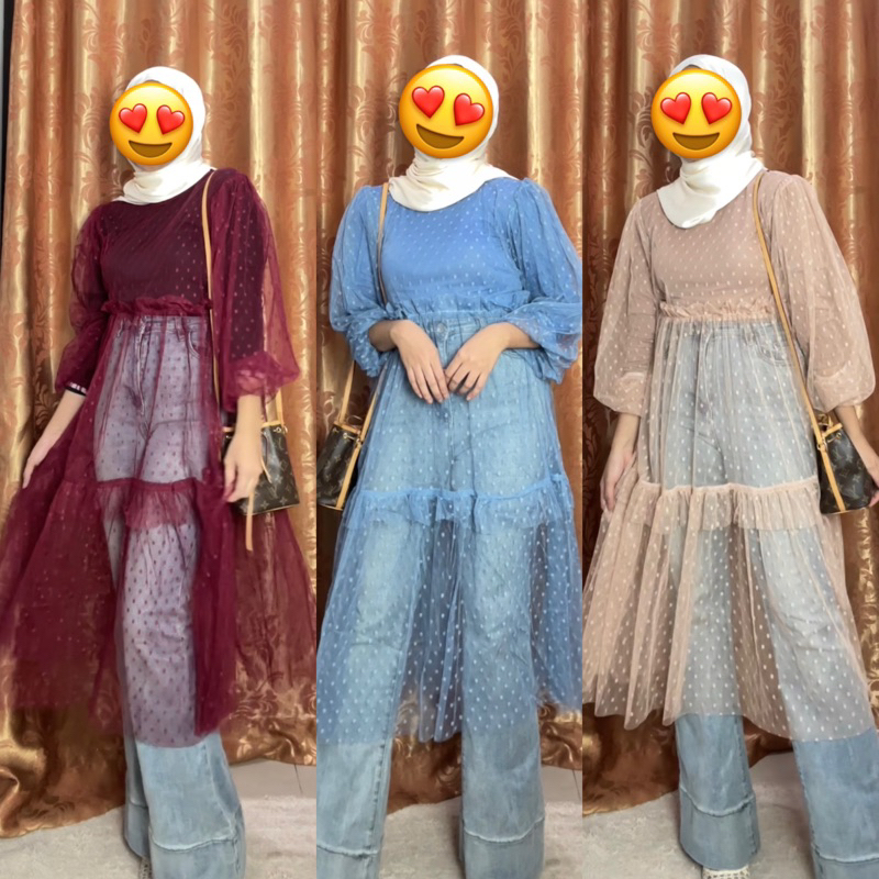 luryy outer tile tunik hijab