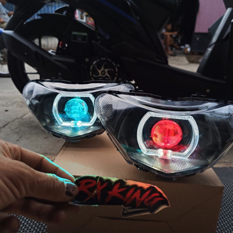LAMPU DEPAN MIO SMILE MIO NEW 2008 BILED PROJIE 3INC SET REFLEKTOR