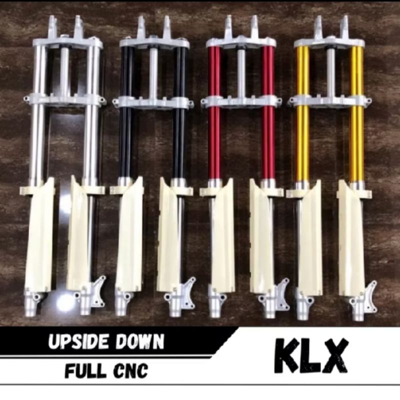 Shock Up Side Down Depan KLX 150 Aluminium Cnc USD ShockBreaker Up Side Down KLX BigBoss_Variasi