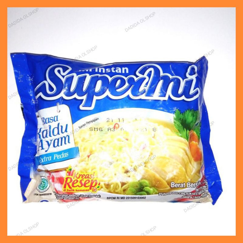 

Indomie mie instan supermi rasa kaldu ayam 70 g