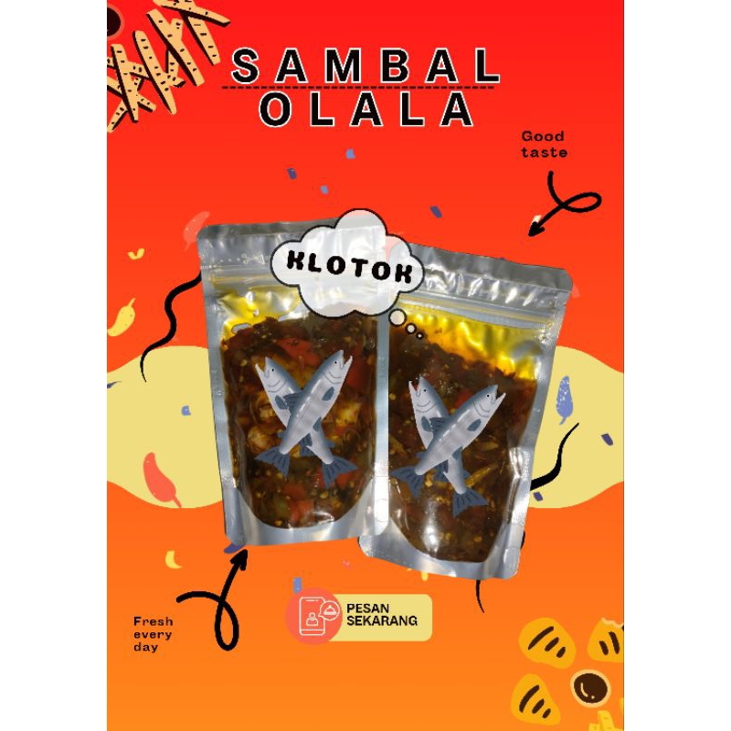 

SAMBAL SAMBEL MERAH KLOTOK 125gram BY OLALA FOOD