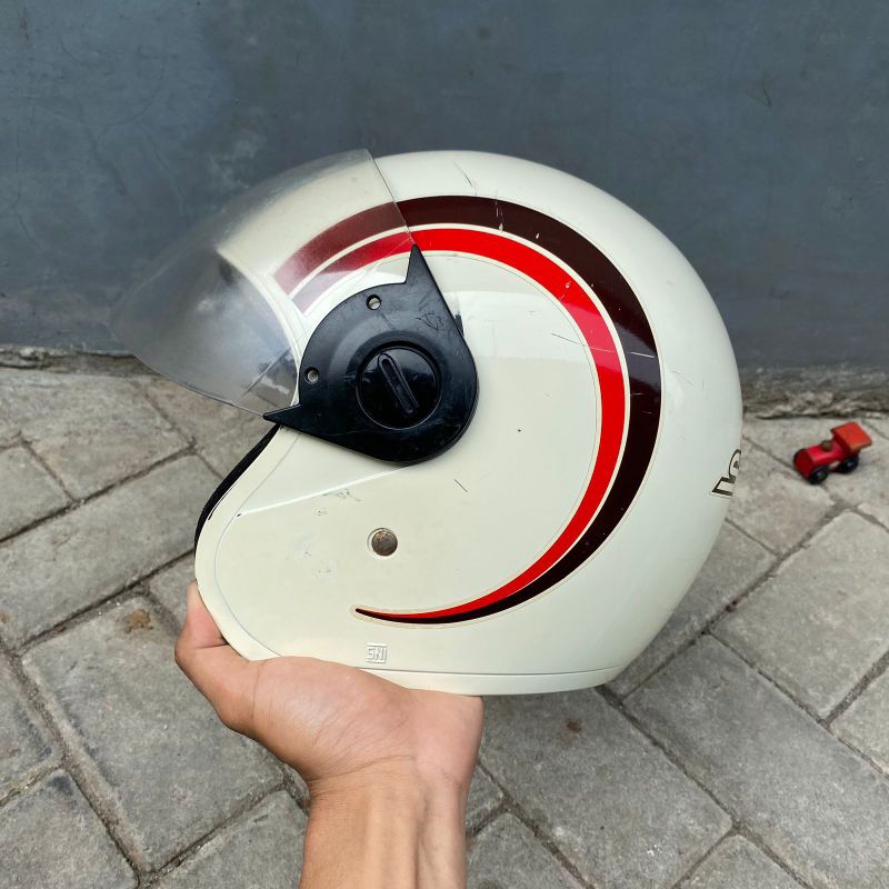 helm honda scoopy original second putih