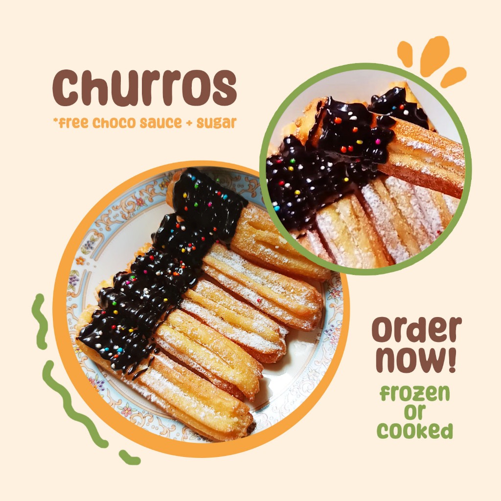 

Churros isi 10pcs FREE Choco Sauce & Sugar