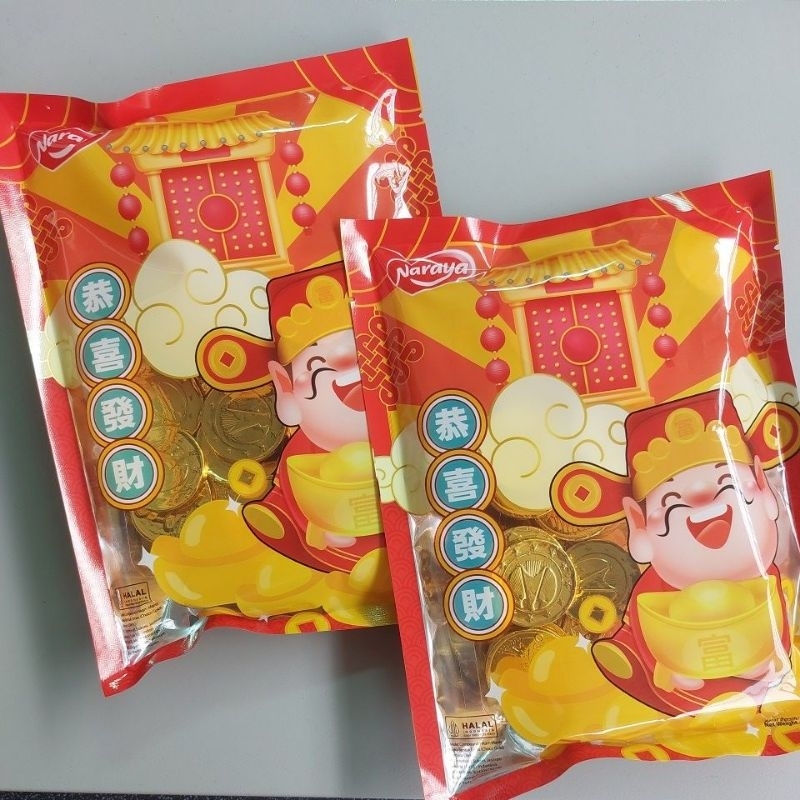 

Naraya Gold Coin Choco gong xi fa cai / coklat koin 200gr / coklat imlek /coklat koin naraya