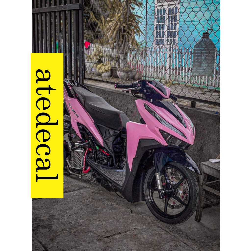 SKOTLET STIKER MOTOR PINK MUDA GLOSY SOFT PINK