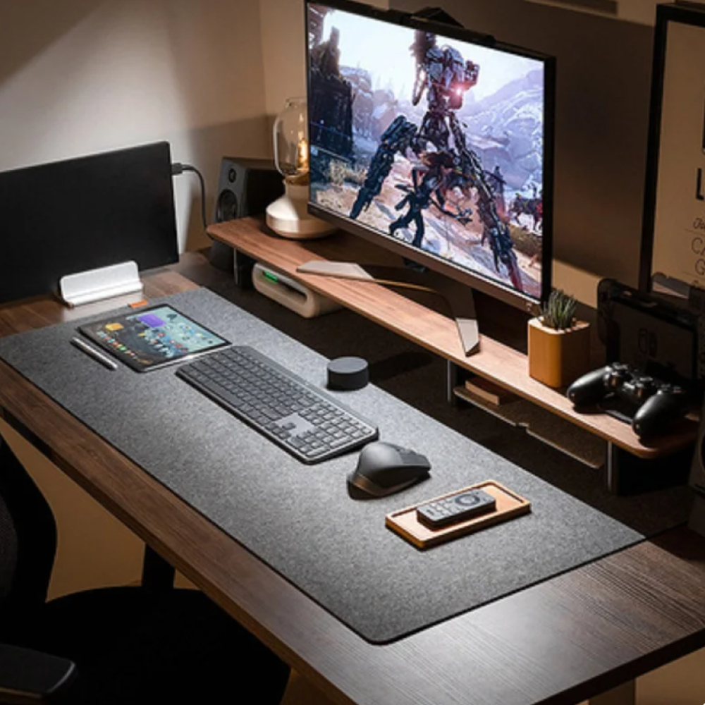 Mairuige Mouse Pad XL Anti Slip Felt Desk Mat Dark Gray EZ142