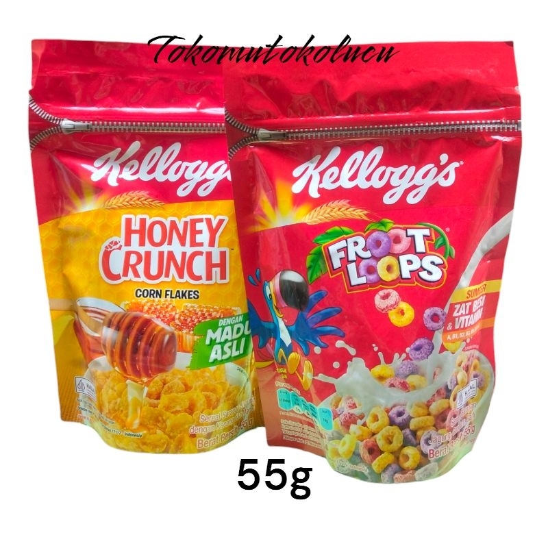 

kellogs froot Loops honey crunch sereal sarapan 55g