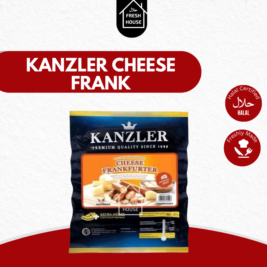 

KANZLER SOSIS CHEESE FRANKFURTER 360GR