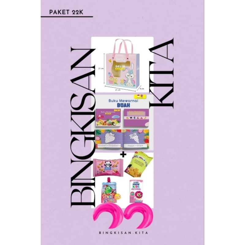 

[PAKET 22K] Bingkisan Ulang Tahun+Buku Mewarnai