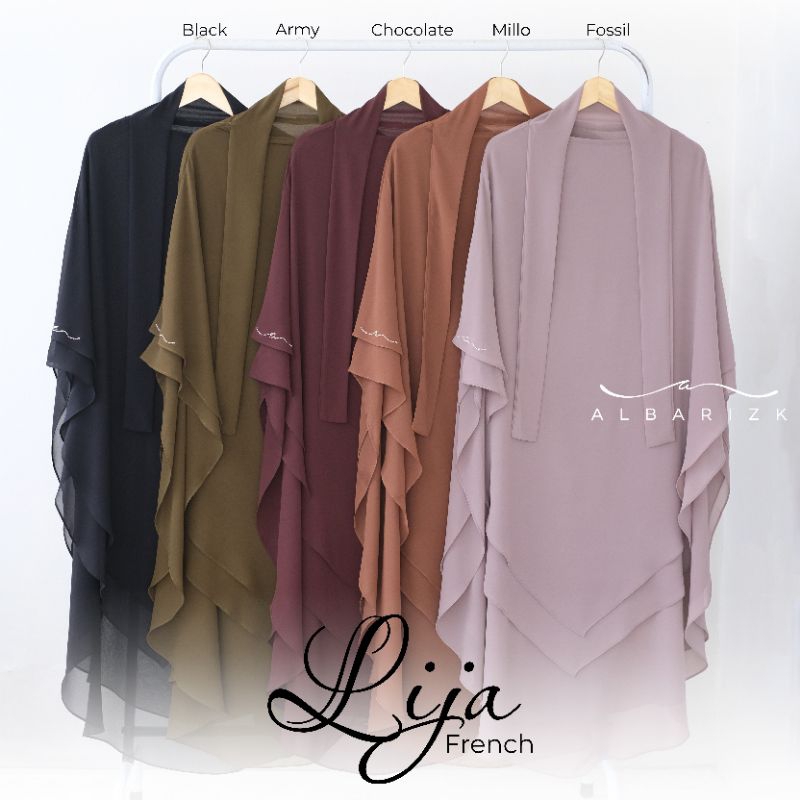 LIJA FRENCH KHIMAR - ALBARIZK UMMA /Khimar Kanaya Termurah/Khimar Banjarmasin/Khimar/Khimar syari/Kh