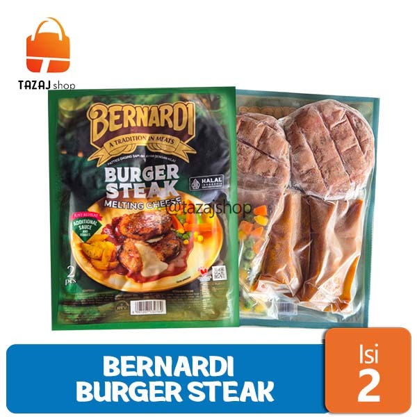 

Bernardi Burger Steak Melting Cheese Sauce And Veggies Isi 2