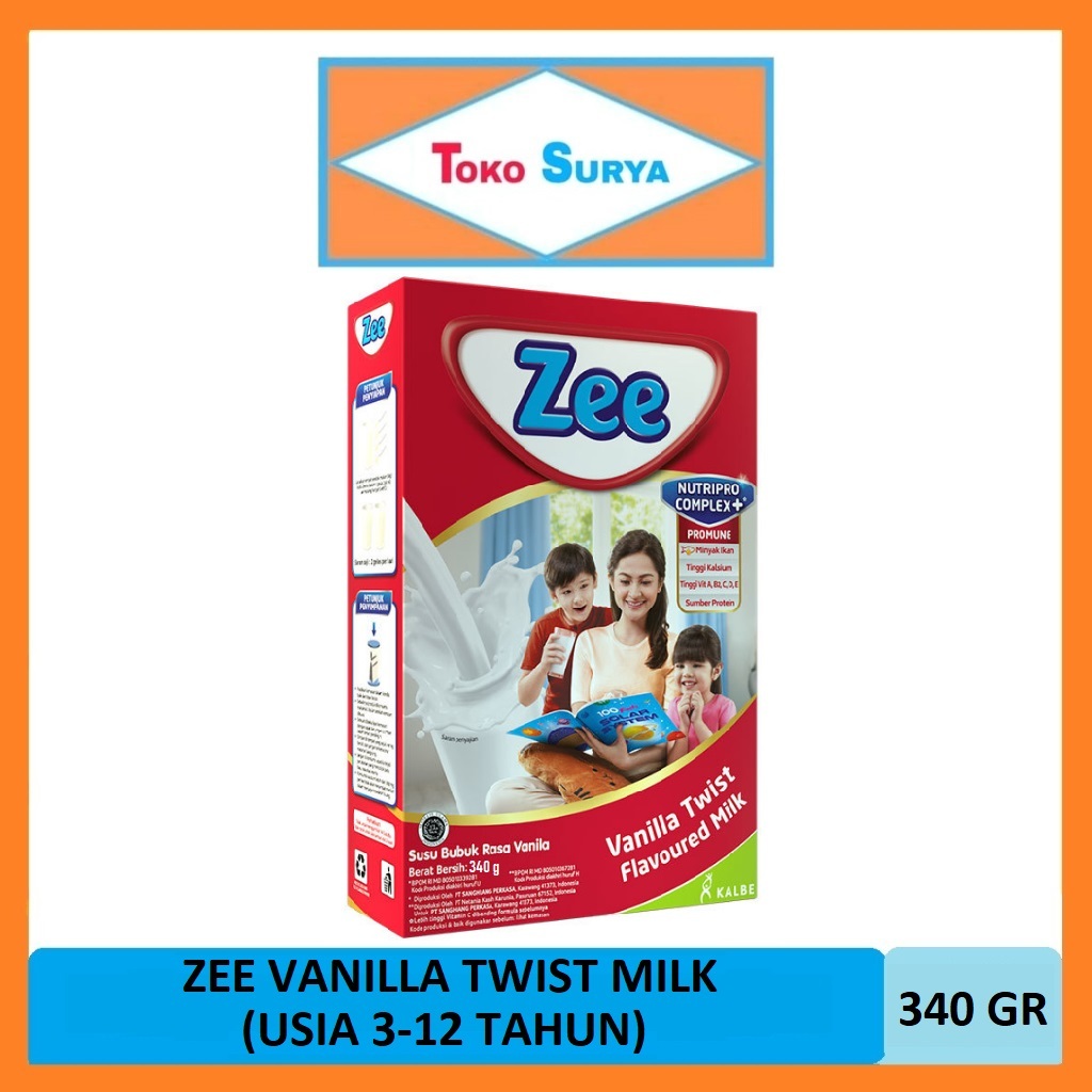 

ZEE Vanilla Twist Susu Bubuk Rasa Vanila 340 Gr