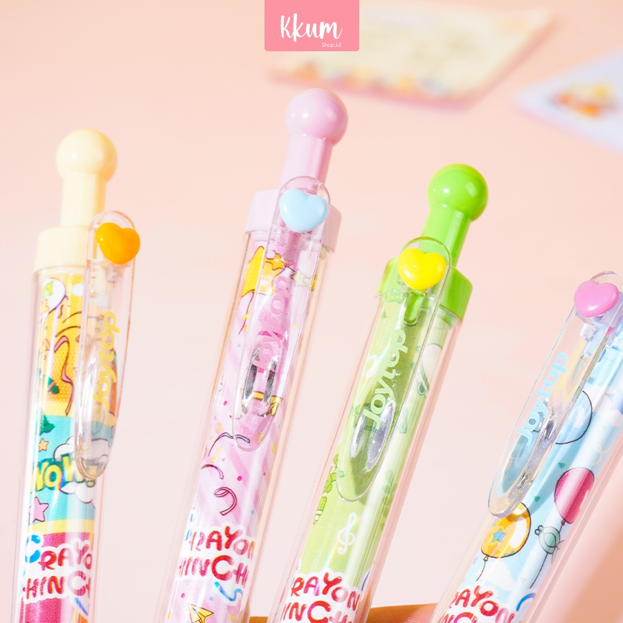 

1PCS Pulpen Mekanik Black Gel Pen 0.5mm Crayon Shinchan