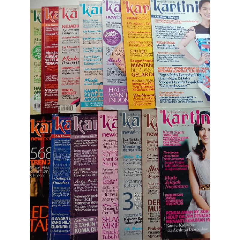 Majalah Bekas - Majalah Kartini Edisi Tahun 2009-2015