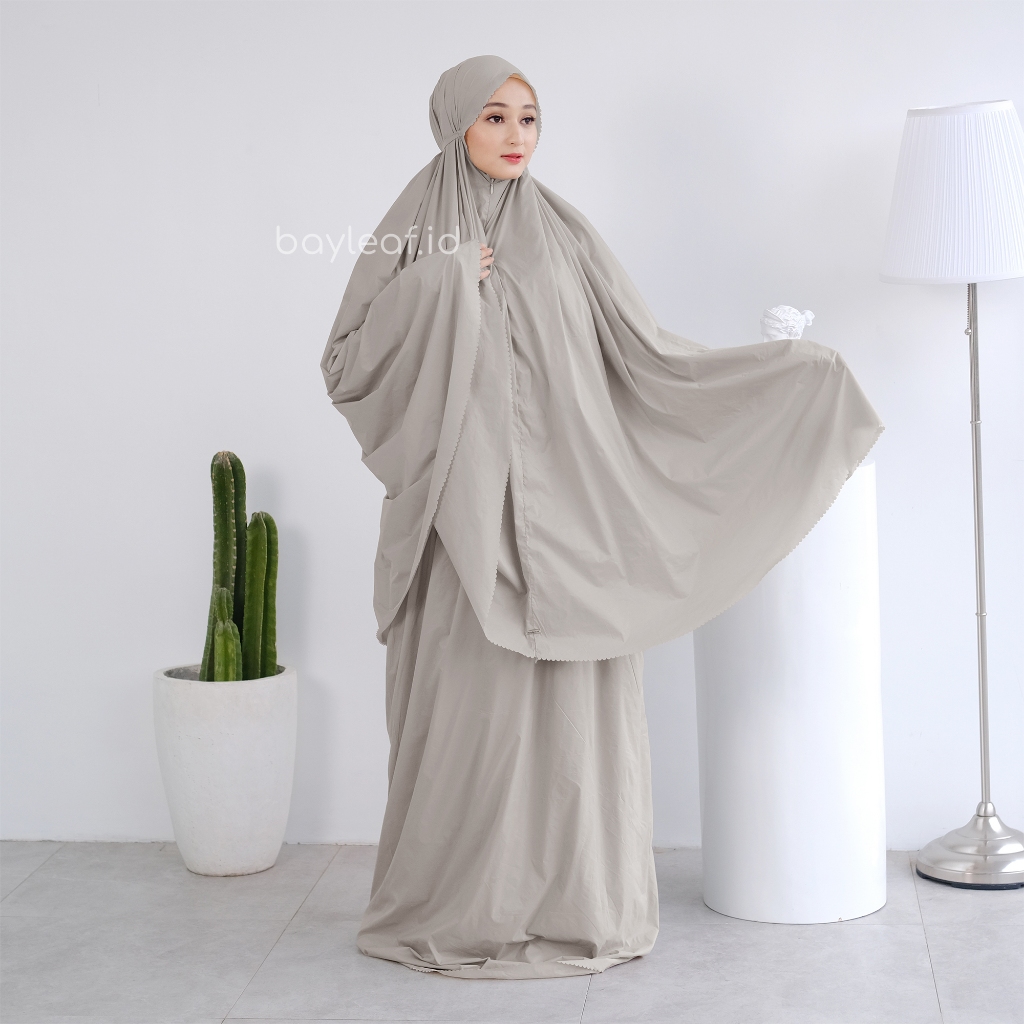 MUKENA SKYLITE POLOS LASERCUT PREMIUM BY BAYLEAF.ID