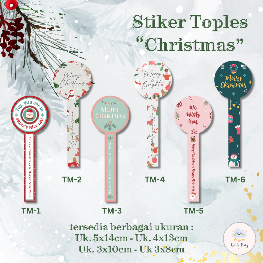 

NEW 2024!! Stiker Toples Natal/Christmas/Party/Label/Kado/Parcel