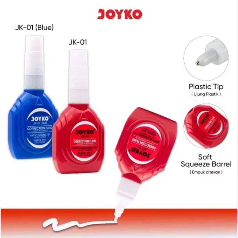 

Tip Ex / Correction Fluid / Cairan Koreksi / Penghapus Cair Joyko JK-1