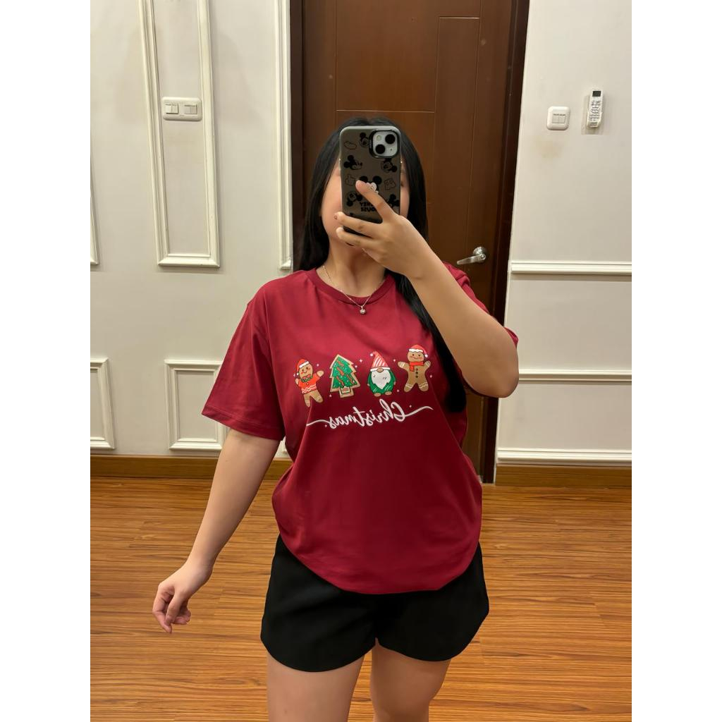 CHRISTMAS COOKIE COLLECTION MERRY NATAL | BAJU KAOS TUMBLR TEE TSHIRT HIJAU BOTOL OVERSIZE | PUTIH |