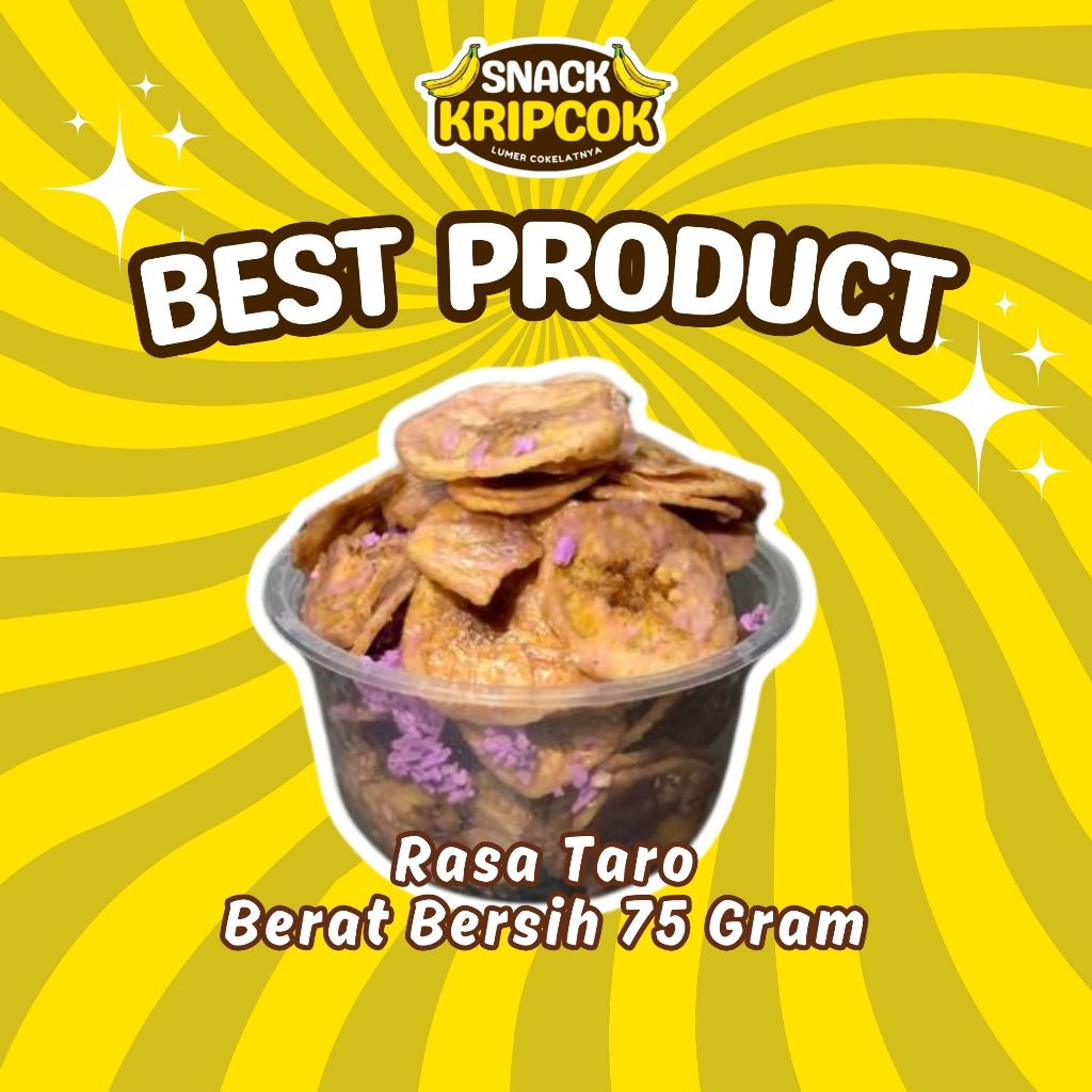 

Keripik Pisang Lumer Rasa Taro 75gr - Cemilan Kekinian Rasa Cokelat/Taro/Vanilla