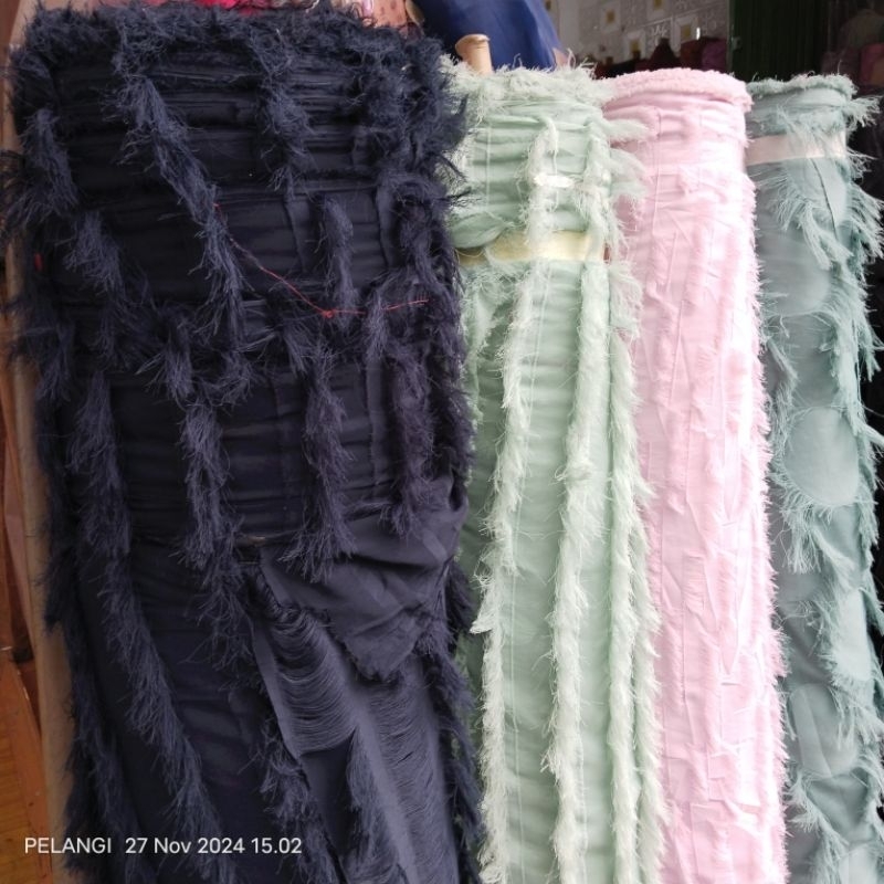 HARGA/0,5 M | SIFON BULU - KAIN RUMBAI - KAIN RAWIS - BAHAN BULU - KAIN BULU - BAHAN RUMBAI