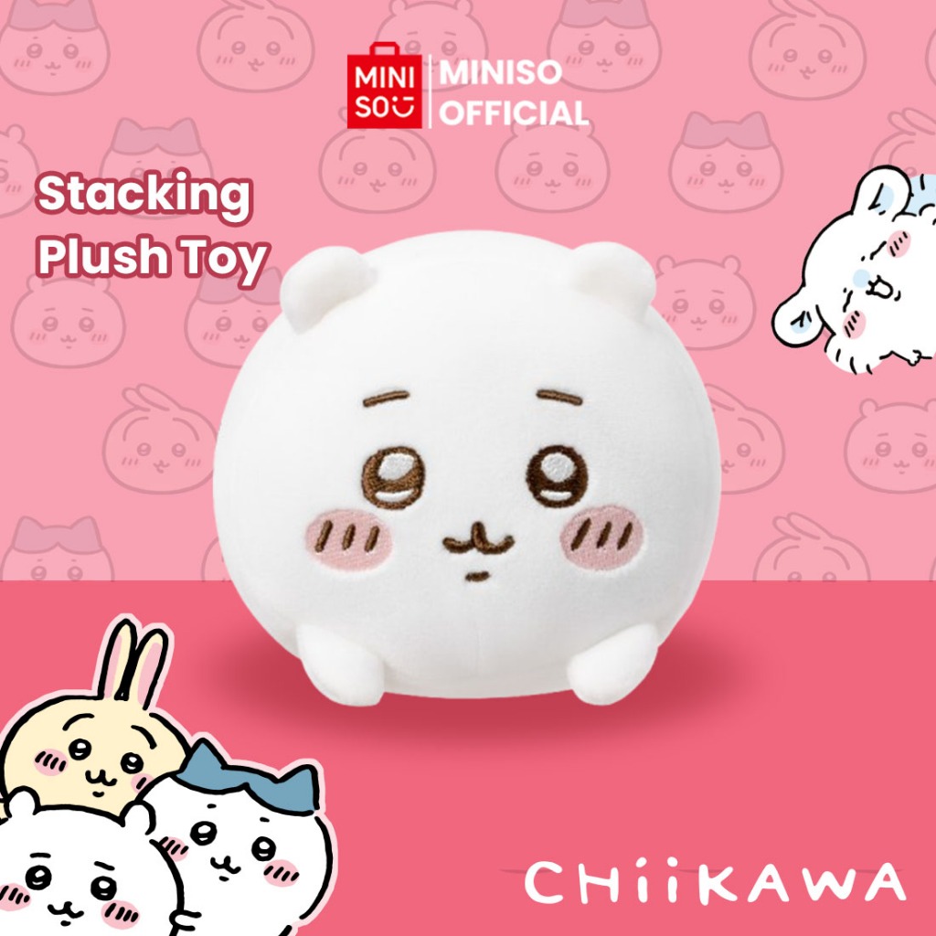 Miniso x Chiikawa Collection Stacking Plush Toy Boneka Bentuk Lucu Mainan Mewah