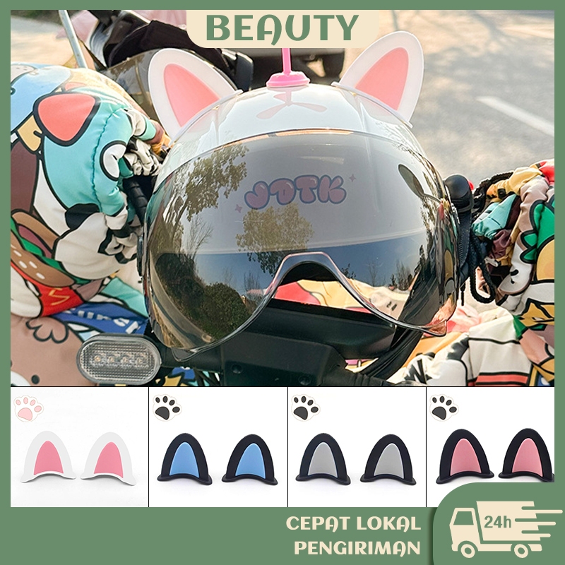 Helm Telinga Kucing Putri Aksesoris Modifikasi Motor Populer Mobil Listrik Kucing Telinga