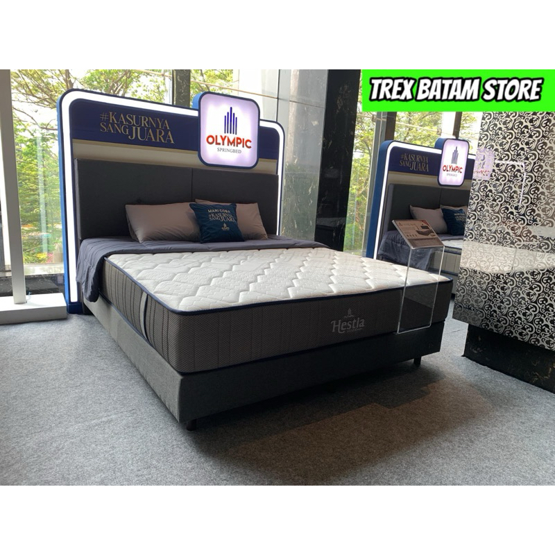 OLYMPIC SPRING BED + DIVAN HESTIA SET UK 180 X 200 CM TEBAL 28 CM [ BATAM ]