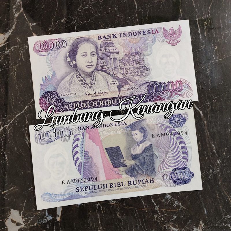 uang kuno 10.000 Rupiah Kartini
