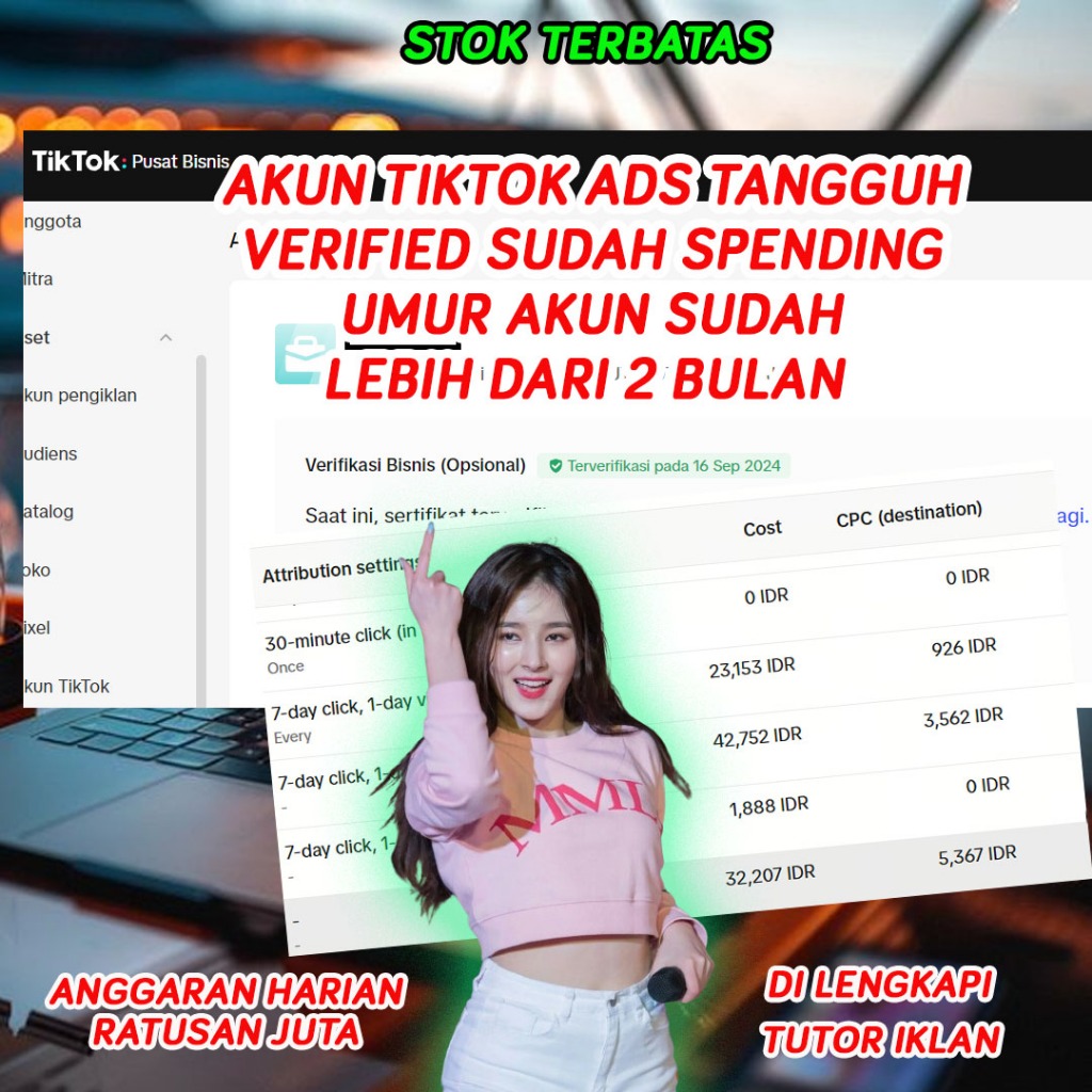 Akun Tiktok Ads Tangguh Verified Sudah Spending |Tutor Iklan