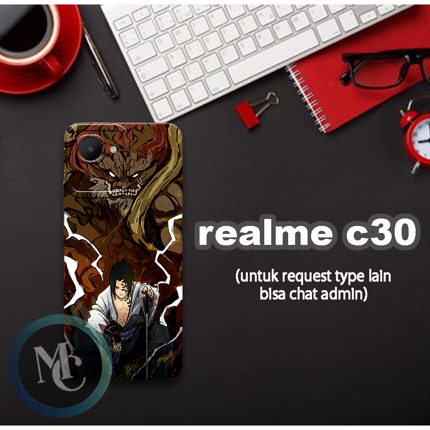 CC9/ Softcase karet lentur untuk realme c30/Motif karakter anime naruto/case realme c30/kesing realm