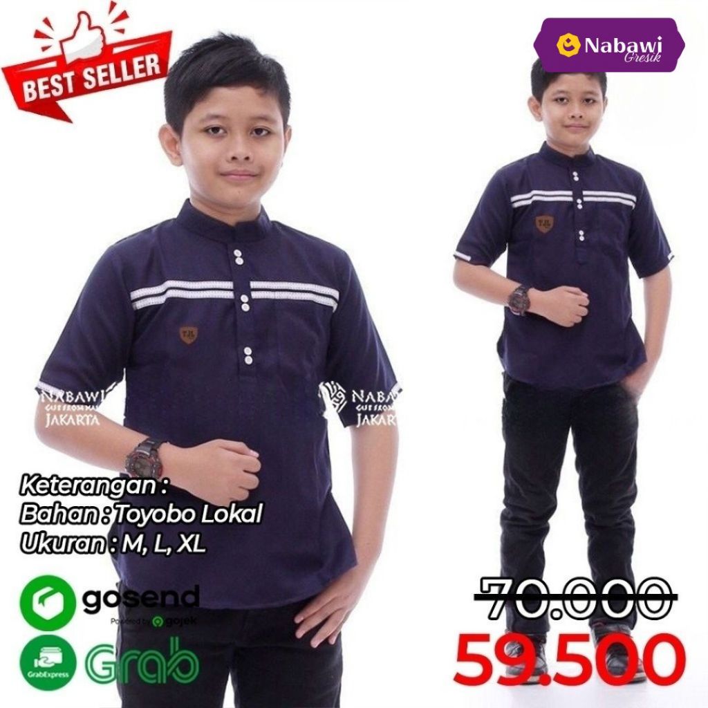 Baju Koko Anak Laki-laki Baju Muslim Terbaru Elegan Atasan Muslim Anak Koko Modern