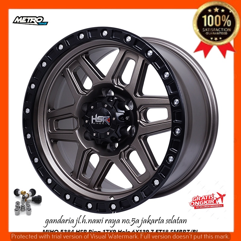 VELG PELEK RACING R17 RING 17 UNTUK MOBIL FORTUNER PAJERO DLL HSR MIHO