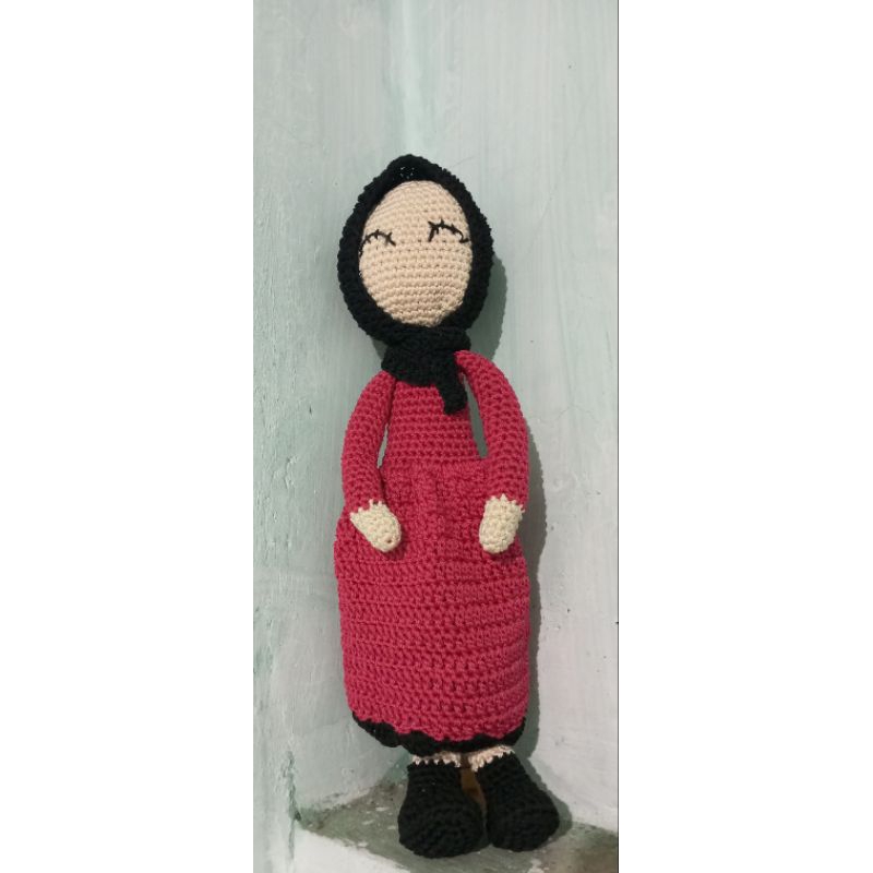 Boneka rajut hijab/boneka rajut murah